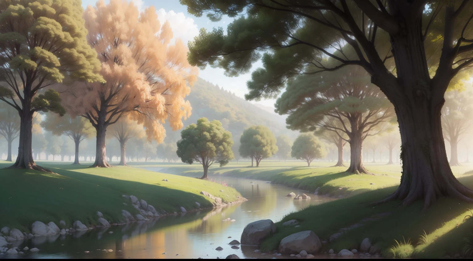 Paisaje natural,hermoso,con arboles
