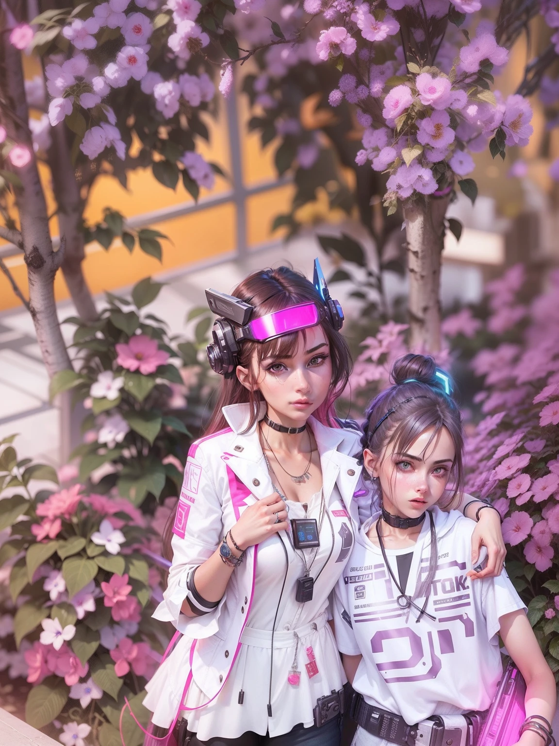 cyberpunk, handsome,smart, girls, 4k, with hat, realistic,