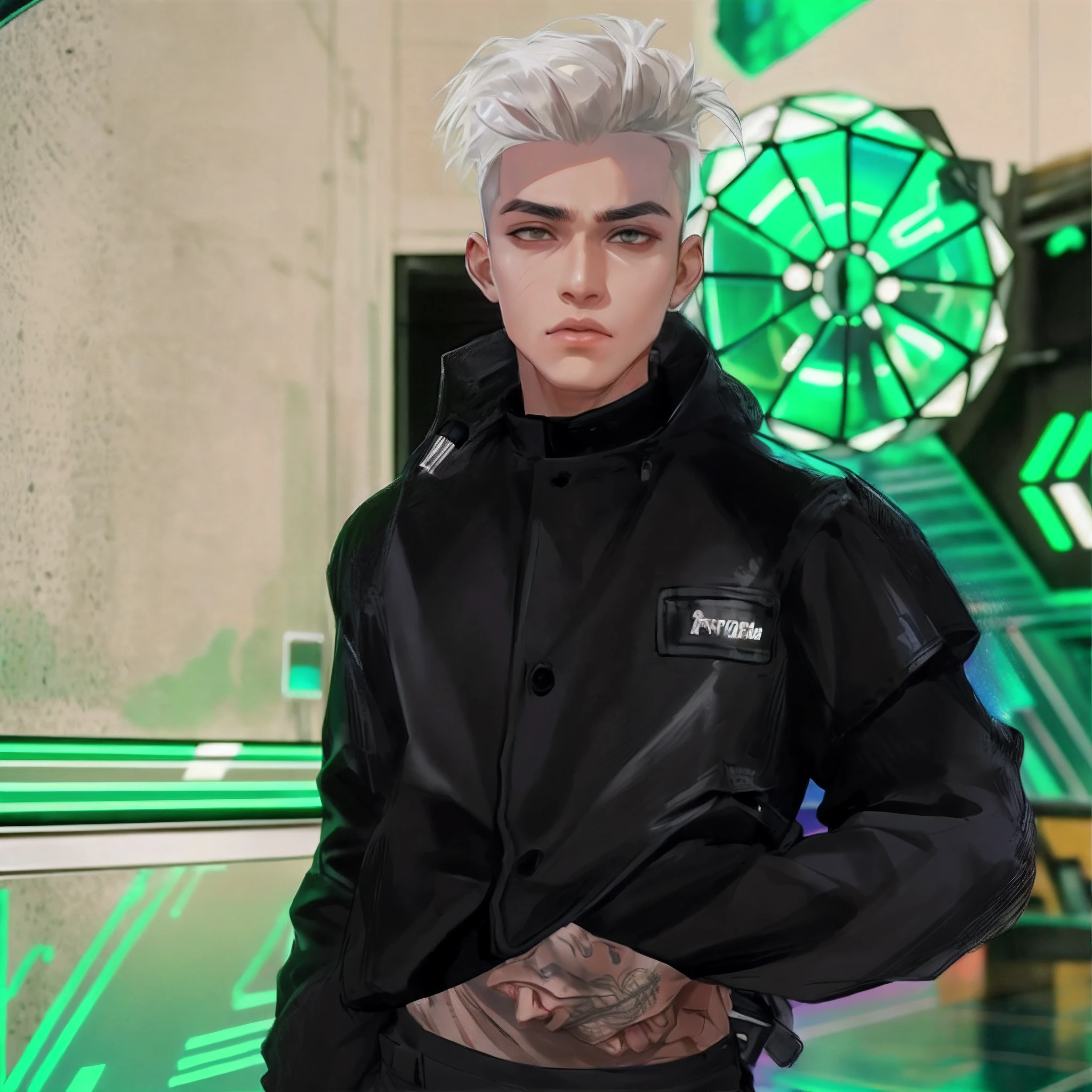 Meses, best quality, Mais detalhes, master part, (corpo inteiro) , 1st , kaneki ken, retrato, Standing in the middle of the street, Noite, Foco masculino, olho, sozinho, franja, Olhando para o Viewer, Hood, short hair, chuva, tokyo tokyo \(cidade\), capuz para cima, nail polish, cabelos pretos, luxuoso, 8k, circunstanciado, ray tracing, profundidade de campo, Cinematic lighting,