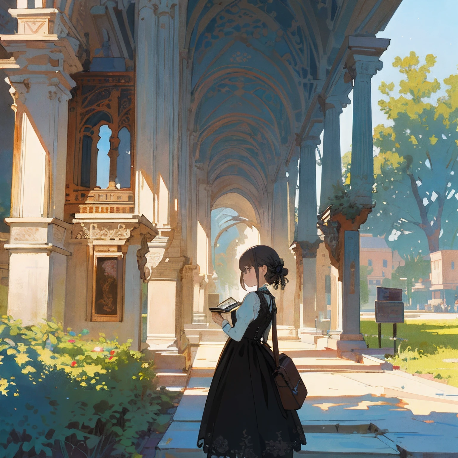 1((Masterpiece,Best quality,Highest quality,illustration,Intricate details)),1girll, En plein air,
