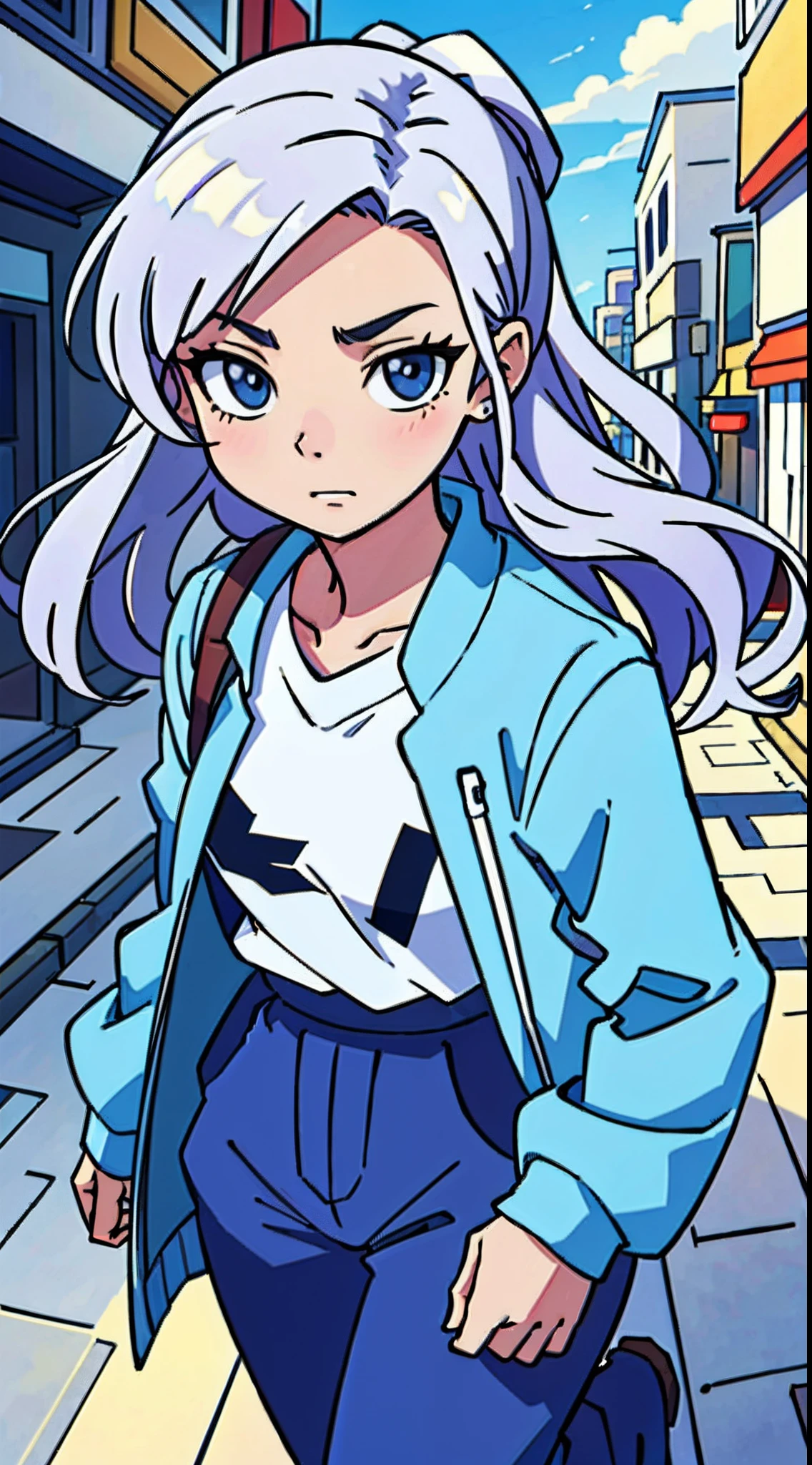 (best-quality:0.8),
(best-quality:0.8), perfect anime illustration, extreme closeup portrait of a pretty woman walking through the city