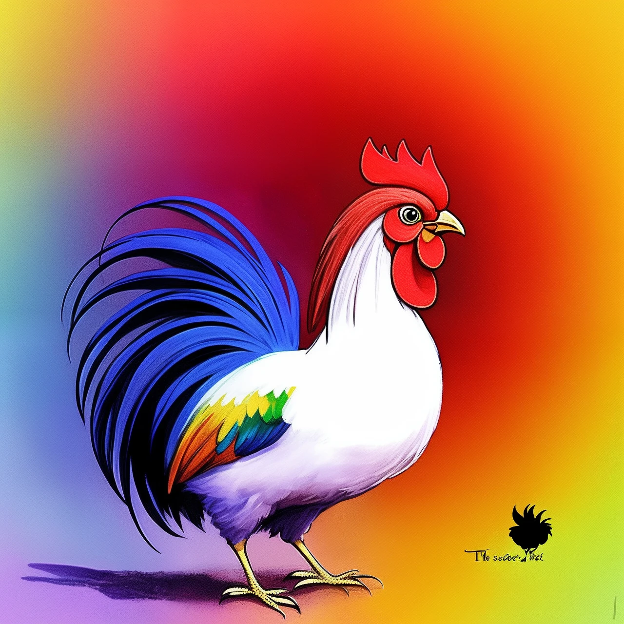 The rooster screamed the world white