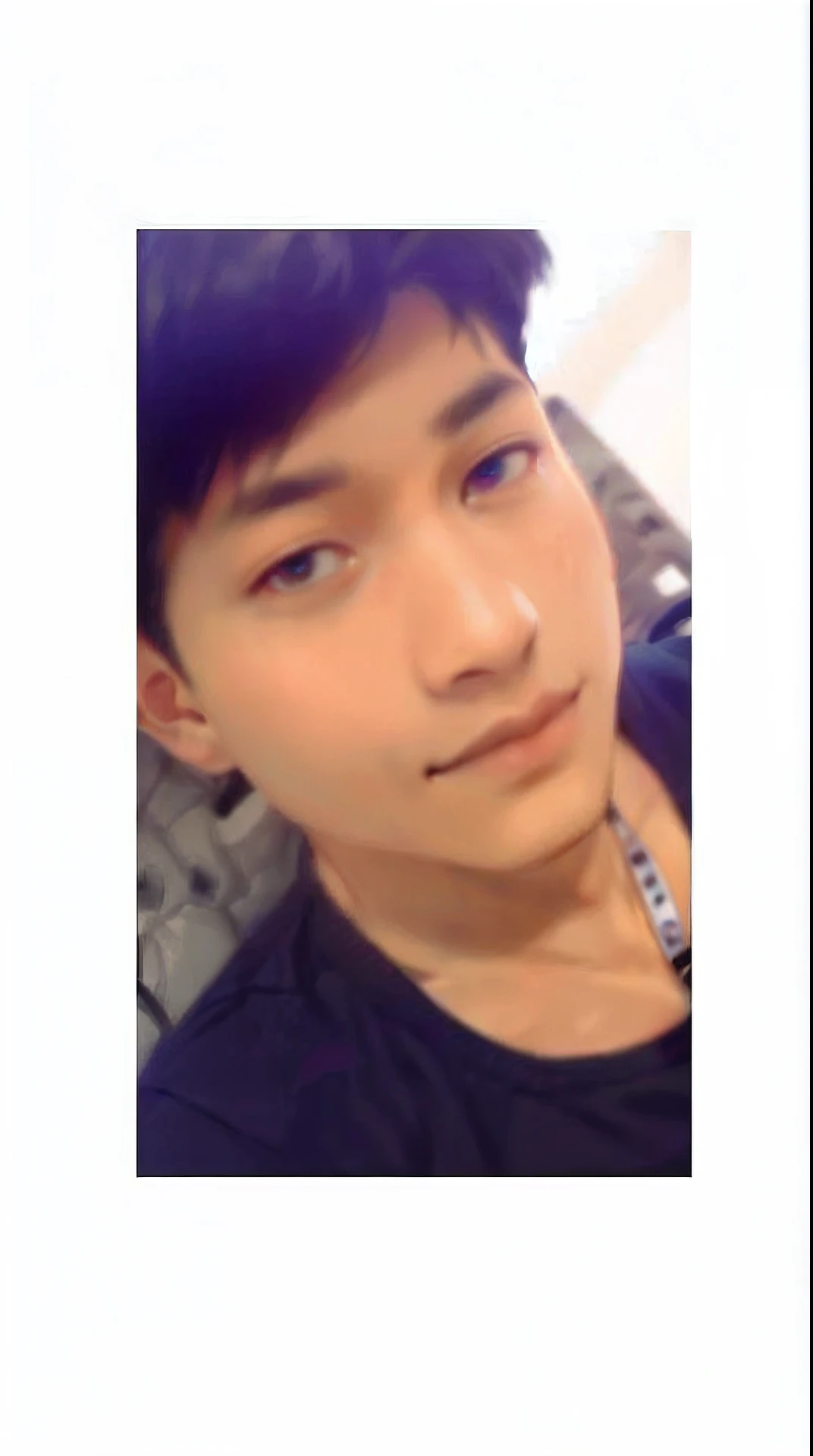 Best quality: 1.0), (Super High Resolution: 1.0), Anime boy, short black hair, blue eyes, sitting in front of computer playing games, background in esports room,