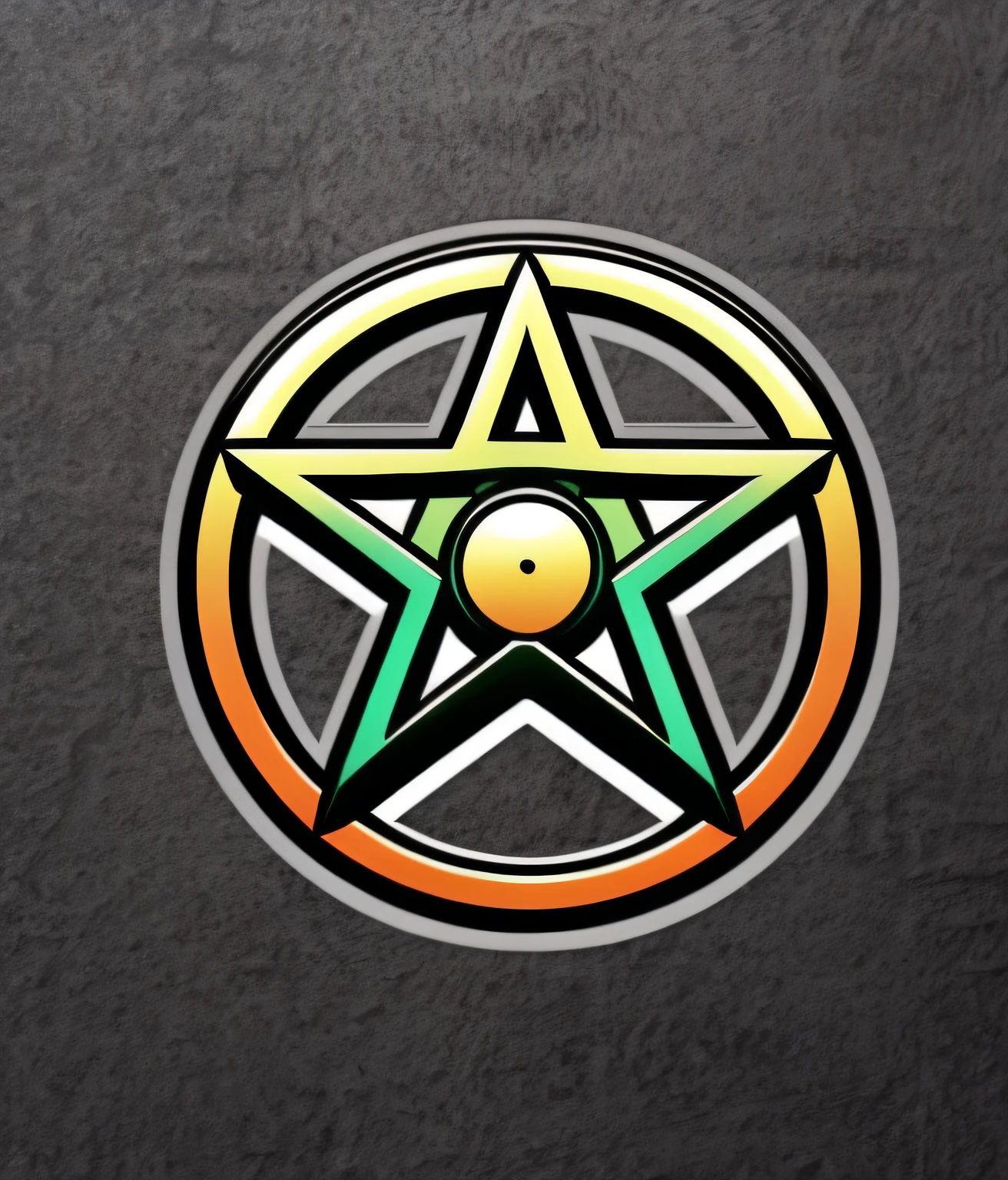 pentacle,Extremely colorful,vintagestyle,(Logo design),Realistic volumetric light of a masterpiece