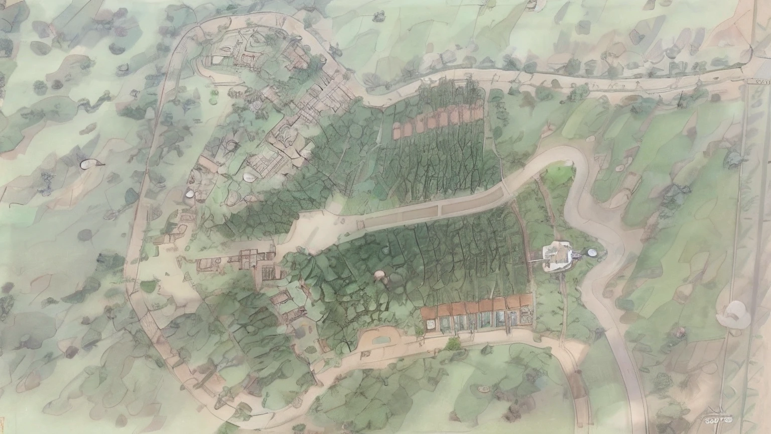 arafed aerial view of a residential area with a river and a park, barycentric subdivision, above view, subdivision, aerial illustration, 2 d overhead view, resort, aerial shot, ariel view, aerial view top down, sprawling, aerial perspective, topview map, close portrait, aerial, view from above, bird's eye view
