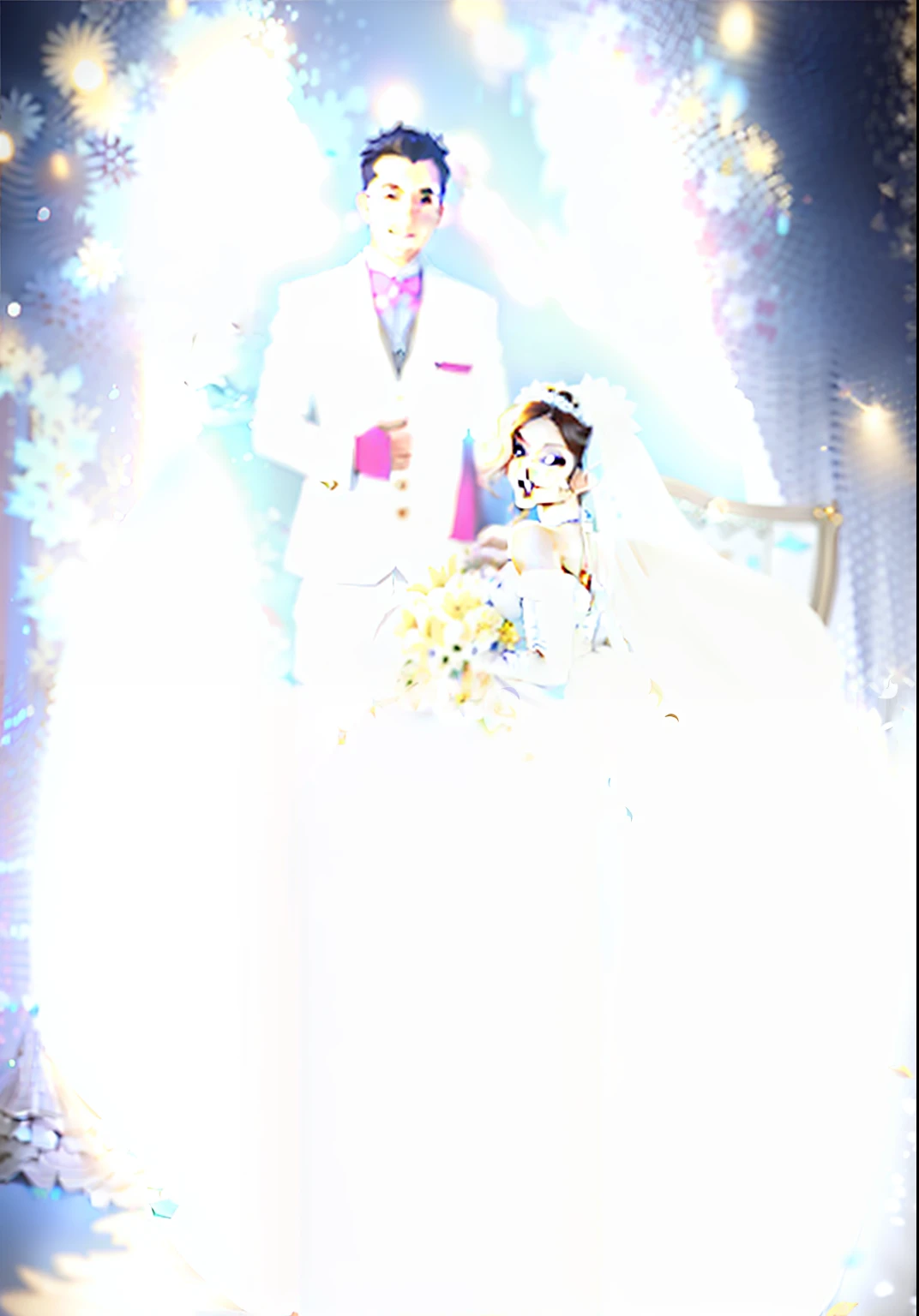 bride and groom posing for a picture in a white wedding dress, wedding photo, in front of white back drop, wedding photography, bride and groom, lovely couple, shot with canon eoa 6 d mark ii, professional wedding photography, wedding, luxurious wedding, happy couple, white backdrop, studio photography, professional studio photograph, photoshoot, white background : 3