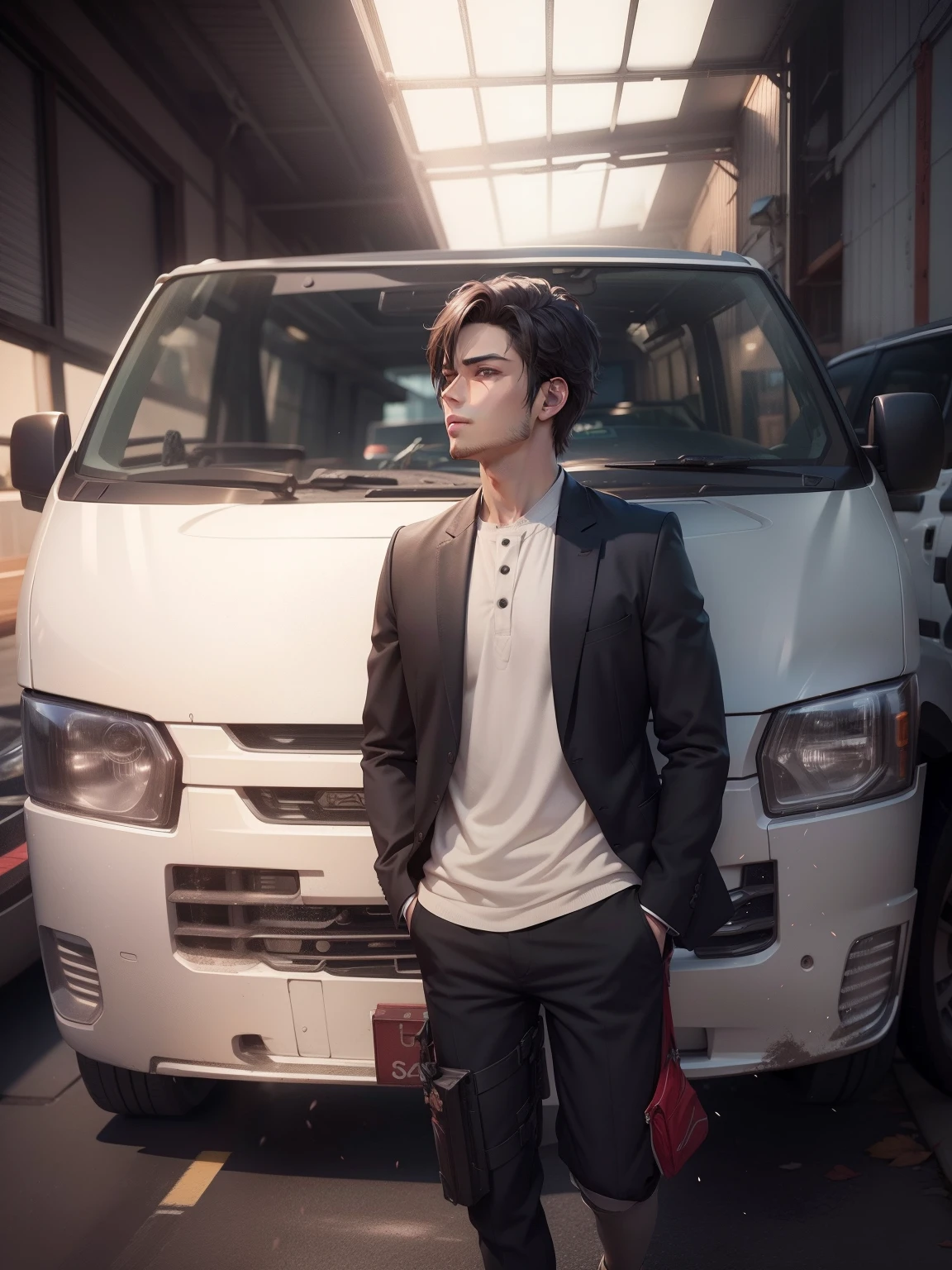 Anime  handsome boy, realistic anume , 8k, ultra realistic)
