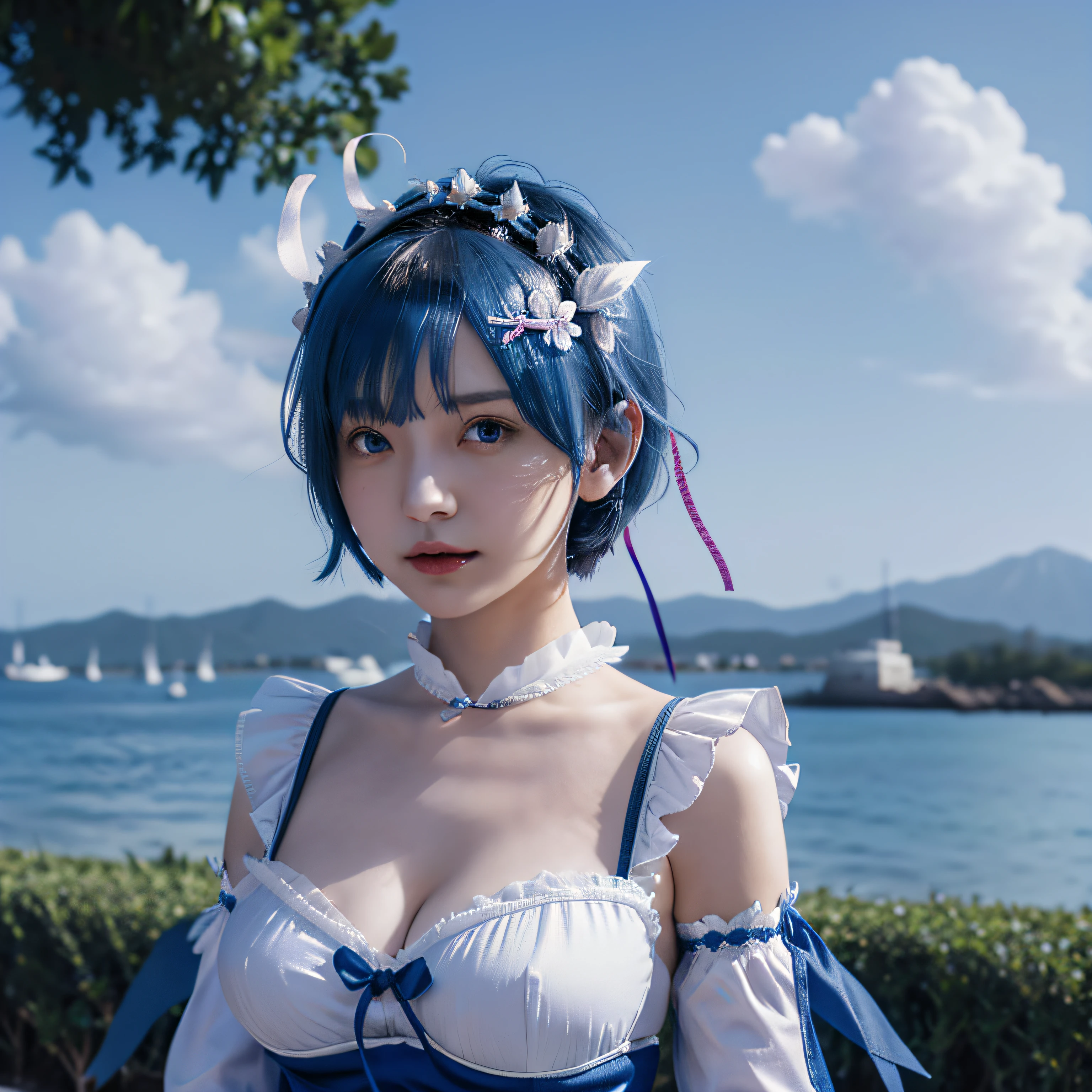 (WALLPAPER, masterpiece, 4k, anime style:1.9, ( detailed beach background, cowboy shot, looking at viewer, big breasts, big boobs, open mouth, high color saturation, bold lines, bold drawing lines, (strong arms, flat belly, groin), detailed bold arm lines), (strong arms, thick arms), strong light on body, plain, bare body, (large breasts, perky balonium clothing, taking off shirt, bare shoulders, off-shoulders, bare chest, polished nails, seductive, (very tight plain white micro bikini, wedding veil, white flower wedding crown), no shirt, showing off), hinata\(boruto\), mature female, sunbathing, milf, (curvy:0.8), solo, (short hair, hime cut), (dark blue hair color:1.1), white, flat belly, perfect eyes, white sierra, black eyes, anime eyes, smoky eyeliner, eyeshadow, perfect face, shy, sharp focus, professional artwork, intricate details, colorful, vibrant colors, vivid colors, digital blending, ultra detailed body, ultra detail hair, ultra detail face, trending on pixiv, smile, happy, very hot colors, sunny day, outdoor,