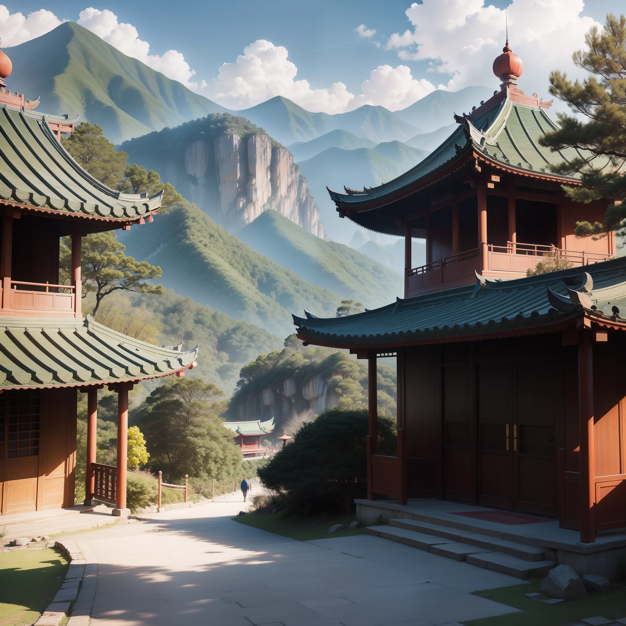 Big Mountain,baiyun,pavilion,large tall