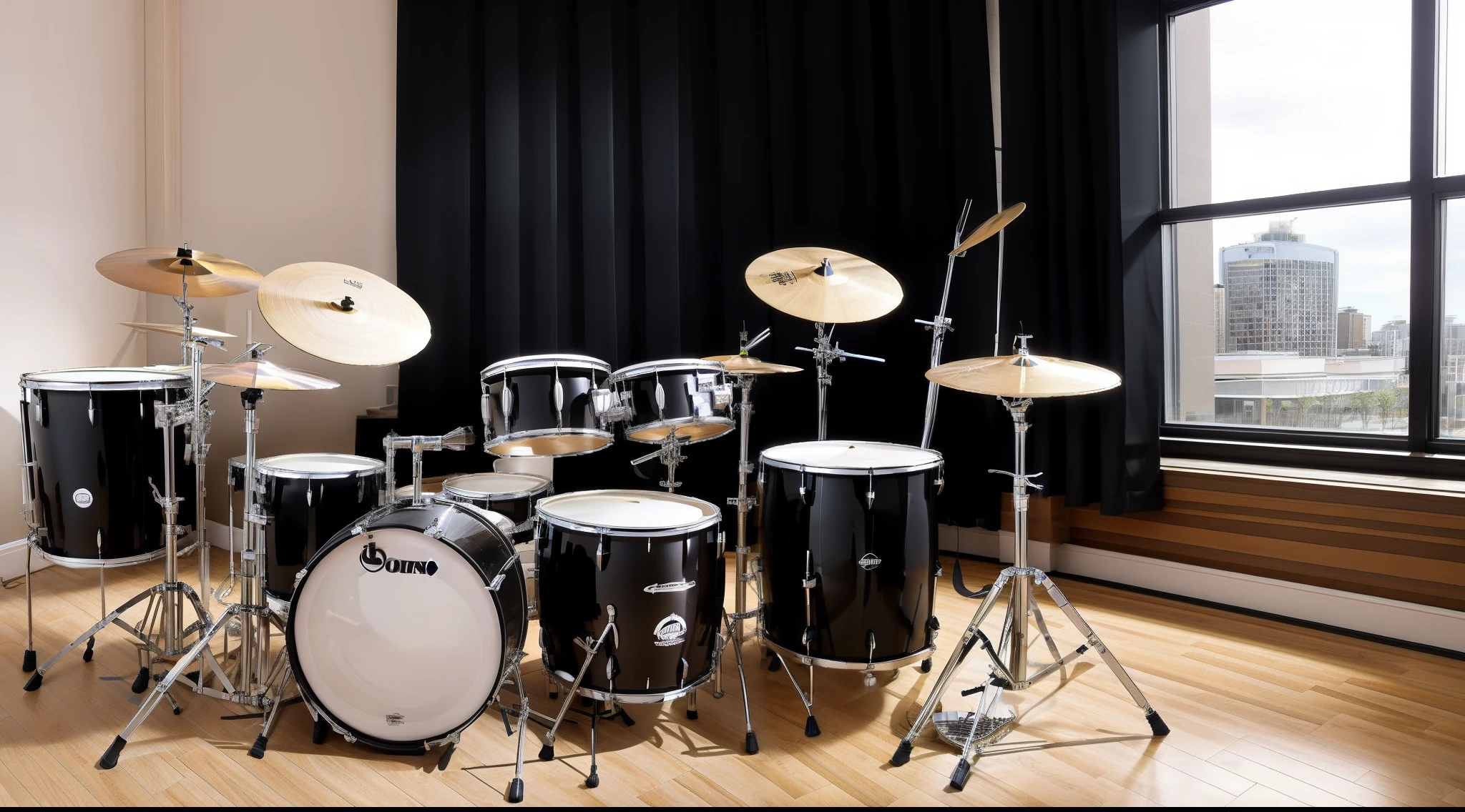 Uma capa de um filme que diz bateria, Em estilo Pixar e uma bateria azul com um jovem de cabelo liso tocando na bateria