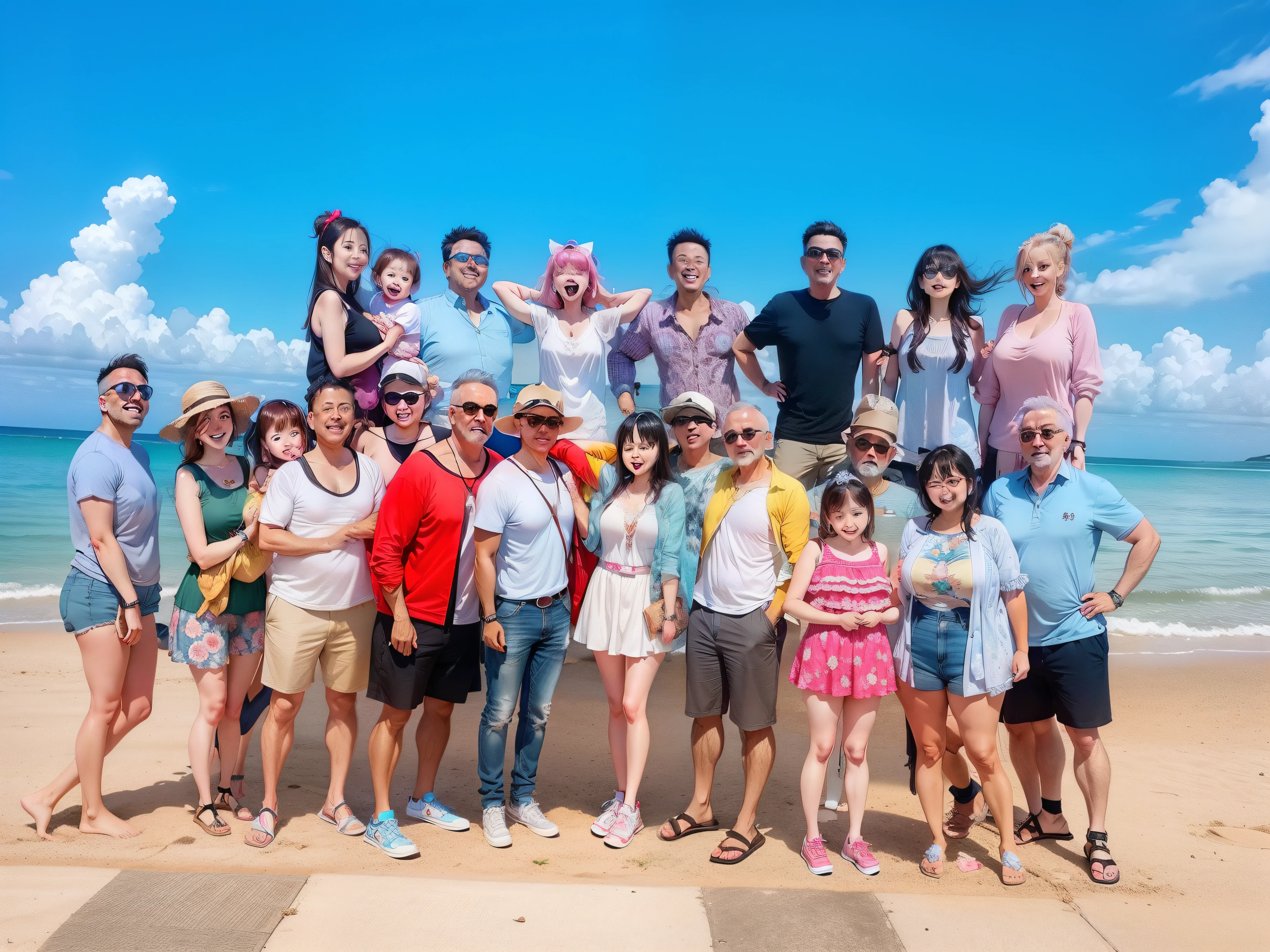 family, anime, fun, trip, travel, sea, summer