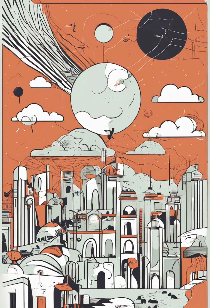 Narrativa minimalista: Create vector graphics that use minimalist design techniques to convey narratives or tell stories with clean lines, formas simples, and careful composition.