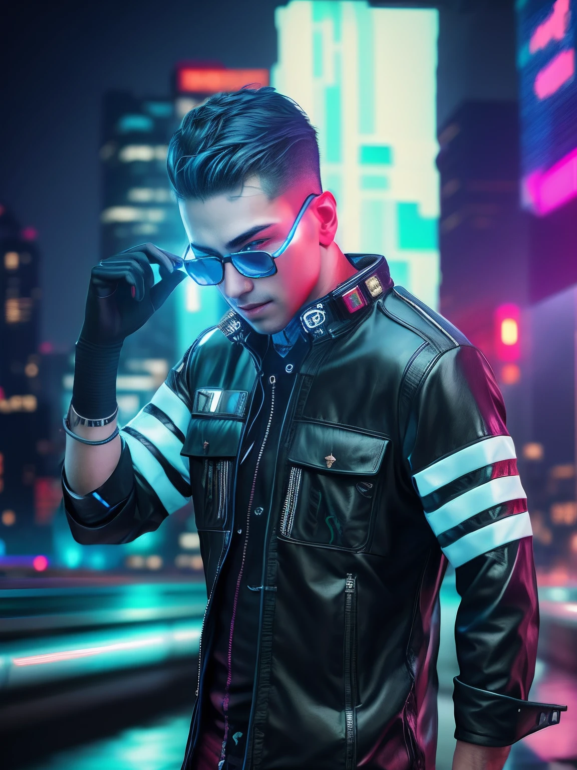 handsome boy, cyberpunk, ultra realistic, real face, 8k,