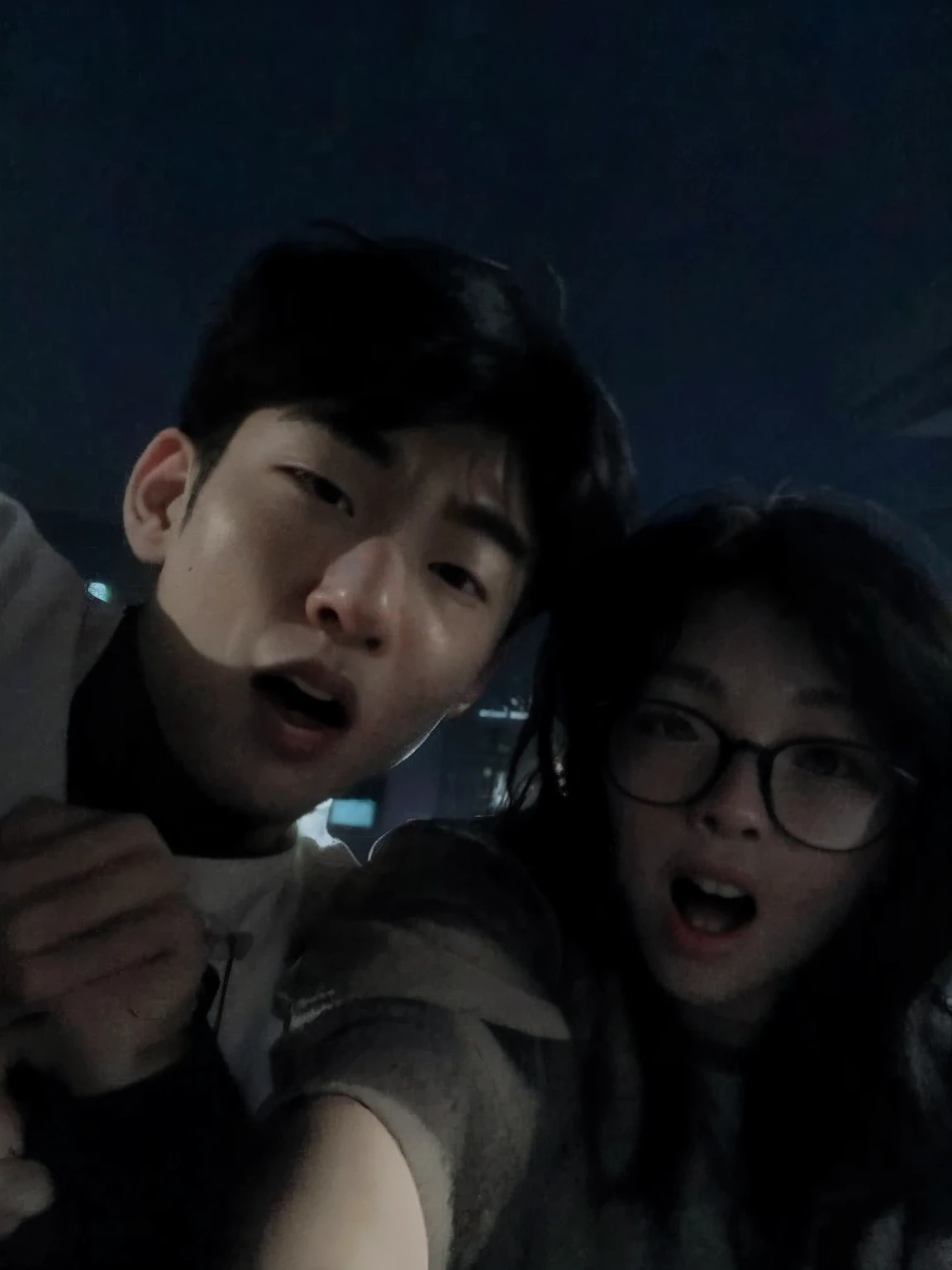 They look at the camera as they pose for a photo, Profile picture, personal profile picture, 8k selfie photograph, snapchat photo, , very very low quality picture, A picture, 。, night photo, screaming at the camera, long distance photo, in love selfie, low quality photo, scary picture, terrified 👿