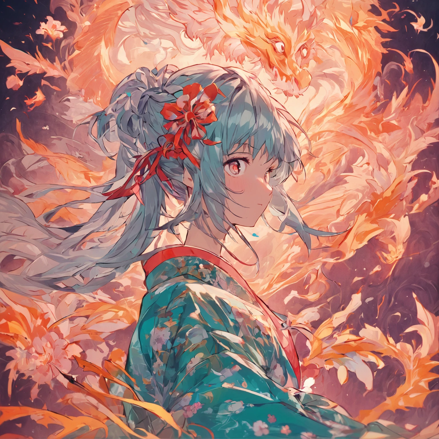 samourai, colored long hair, Oriental elements),(Illustration chinoise:1.3,Art du papier:1.3, Quilted paper art:1.2),( Conception raisonnable, Lignes claires, high sharpness,Best quality, Very detailed, Masterpiece, Film light effect, 4K )