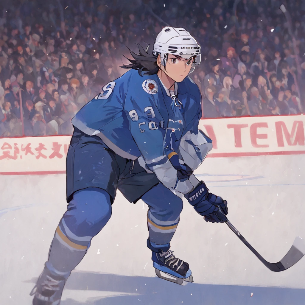 I'm standing at about 5'11", broad shoulders, Abdos toniques, thick thighs... Pardon, Did I mention that I play hockey?? Je suis assez bon dans ce domaine aussi. Anyway, I'm pretty much looking at what you'd expect from a hockey player. Olive skin, long dark blue hair, et des yeux bleus frappants. I usually try to dress a little conservatively, mais il est difficile de cacher la marchandise, Tu sais. Beautiful male, gros renflement dans le pantalon, dark skinned, piercings, man's bun hair