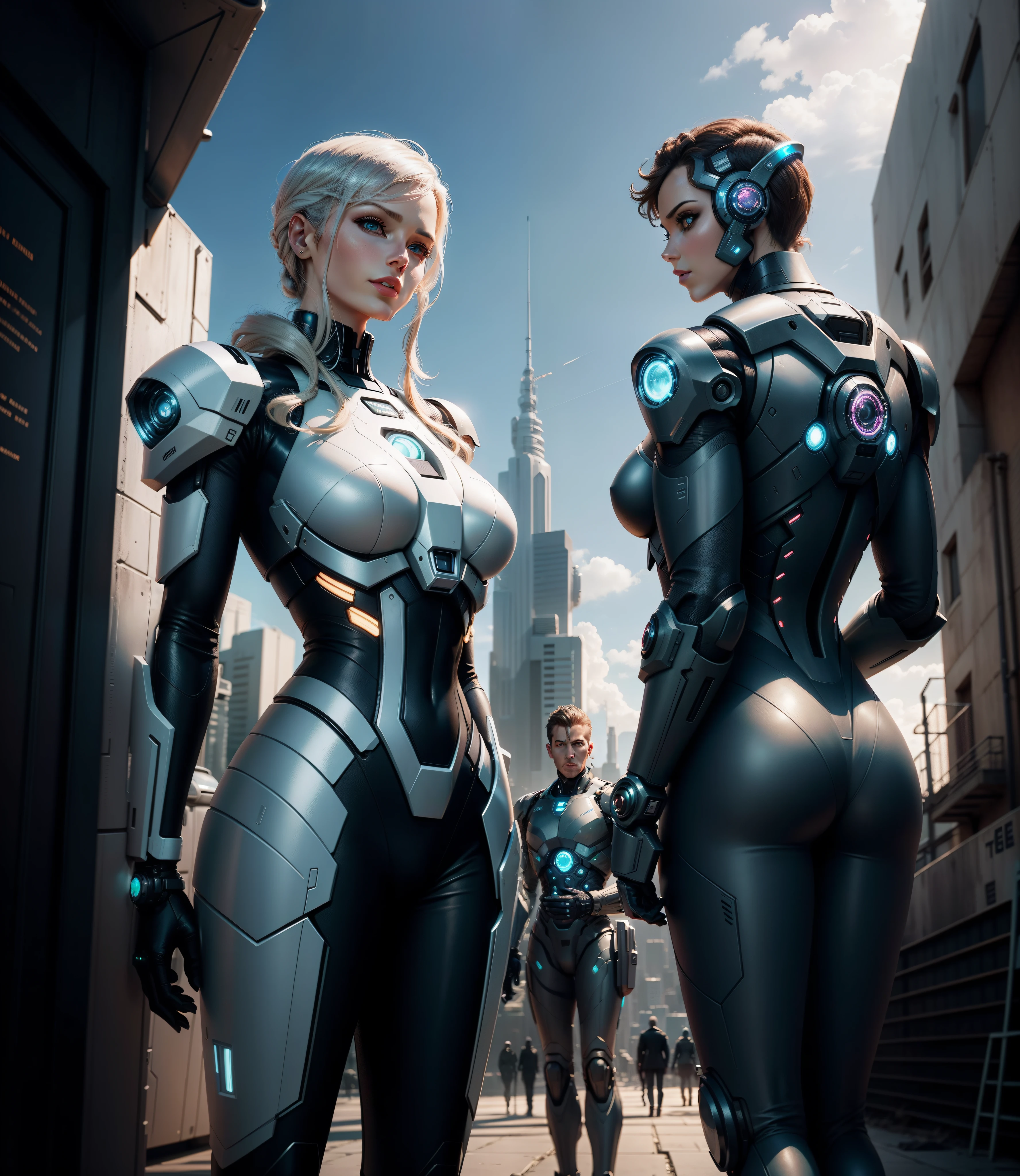 Best quality, slim body, ((afro curly black hair)), wet, big green eyes, juicy lips, alien style, big breast, white skin, pale skin, long legs, ABS, afro long hair, she is wet,(whole posture visible), futuristic (cyberpunk) jumpsuit semitransparen, silk, whole body covered, futuristic white cyberpunk backpack, futuristic cyberpunk tactical vest, cyberpunk thigh holster, metal cyberpunk complicated structural exoskeleton wet, silk,camel Thoe, metal futuristic alien bra, metal futuristic alien jacket, metal clothes, gloves, collar, standing posture, ((whole posture visible)), many cyberpunk alien additional. alien dark planet, dark, night, it's raining