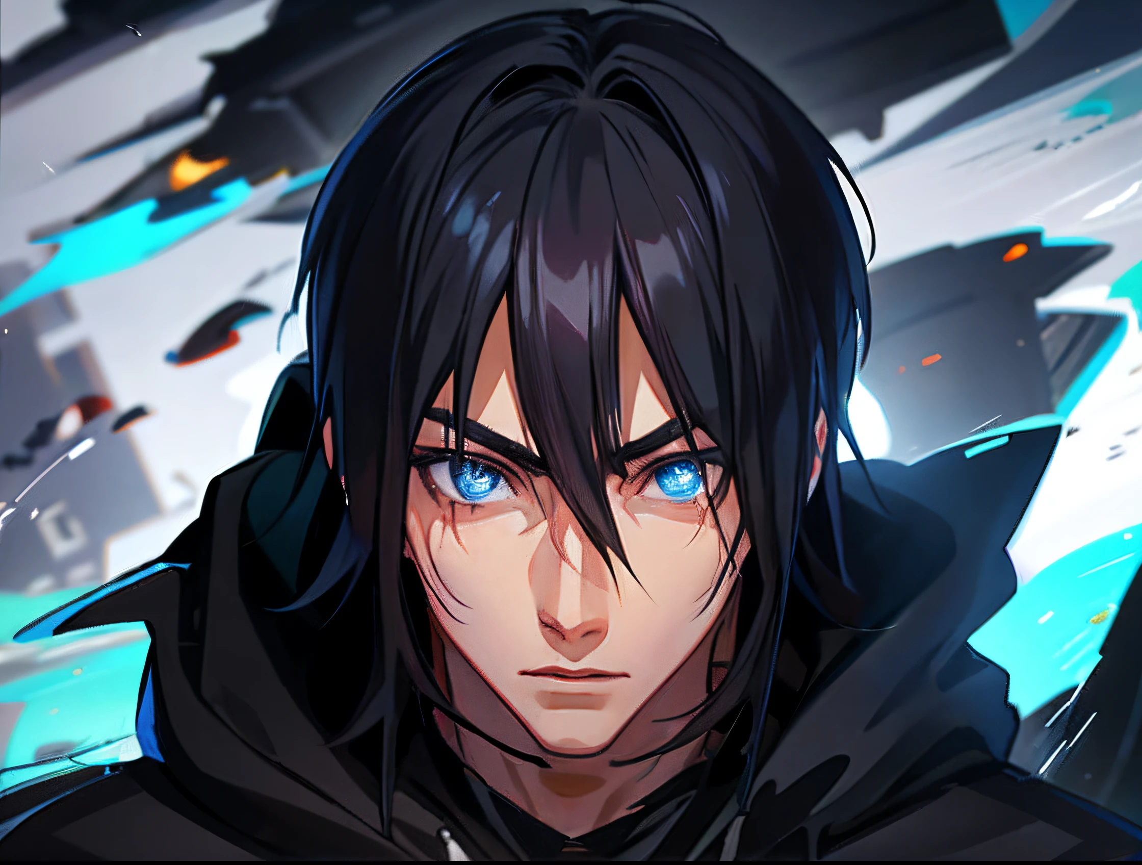 Close-up of a man in a hoodie and hoodie, male anime character, young anime man, handsome guy in demon killer art, Tall anime guy with blue eyes, Eren Yeager, Male anime style, Makoto Shinkai ( apex legends ), his eyes are bleeding intense, portrait of eren yeager, Anime boy, Badass anime 8 K
