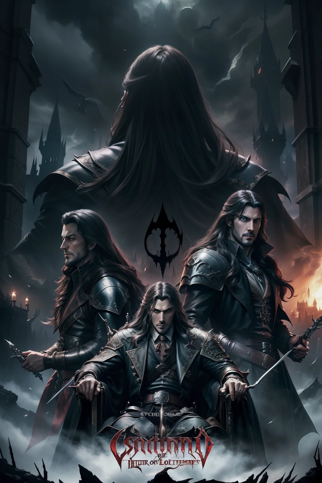Castlevania Lord of the shadows hyper realistic super detailed Dynamic poster movie publicity master piece hyper realistic