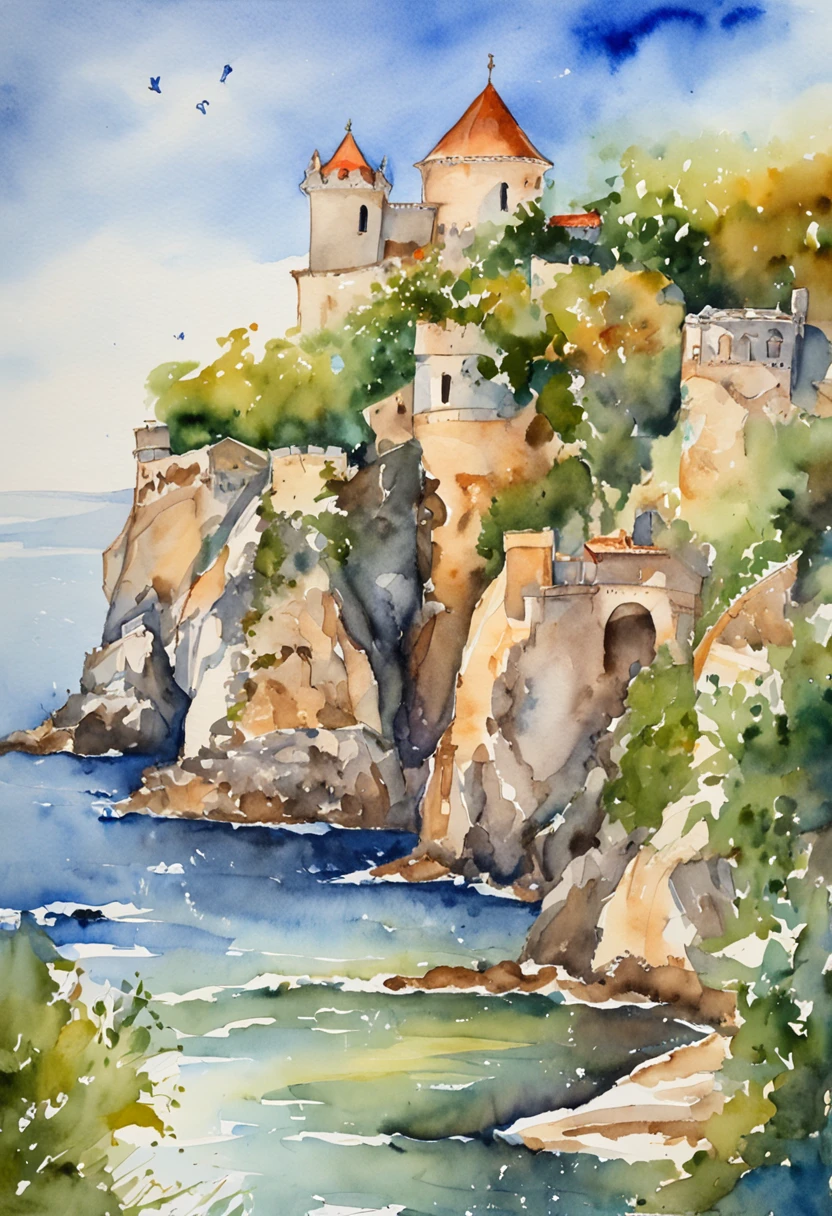 castelo sombriu, animais, blue skies,