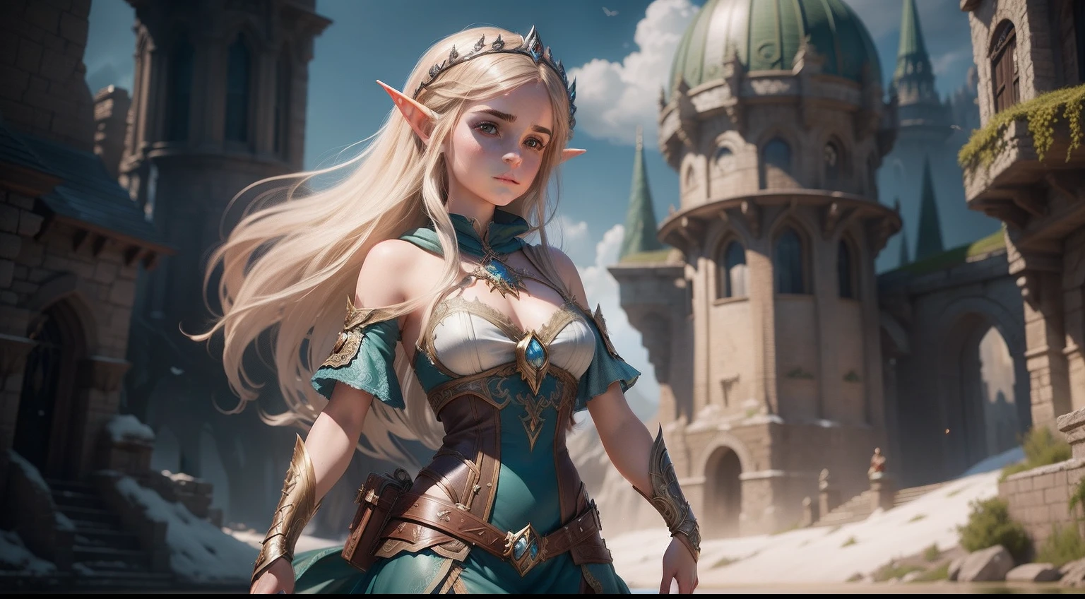 teen Emma Watson as an elf posing for a picture, epic fantasy art style hd, alluring elf princess, 2.5d cgi anime fantasy artwork, fantasy woman, detailed fantasy art, 4k fantasy art, amazing fantasy art, beautiful fantasy art, fantasy art behance, epic fantasy art style, digital fantasy art ), detailed fantasy digital art