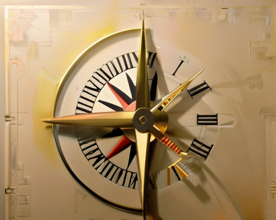 a closeup of a watch with a compass on it, compass, clock iconography, watch, Compass energy flowing, mechanical clock, foto de perfil, clockface, rosa dos ventos, imagem do avatar, ouro, a rustic album cover of a clock, sundial, astrolabe, Directed by: Aleksander Kobzdej, Directed by: Aleksander Gierymski, captura de tela detalhada