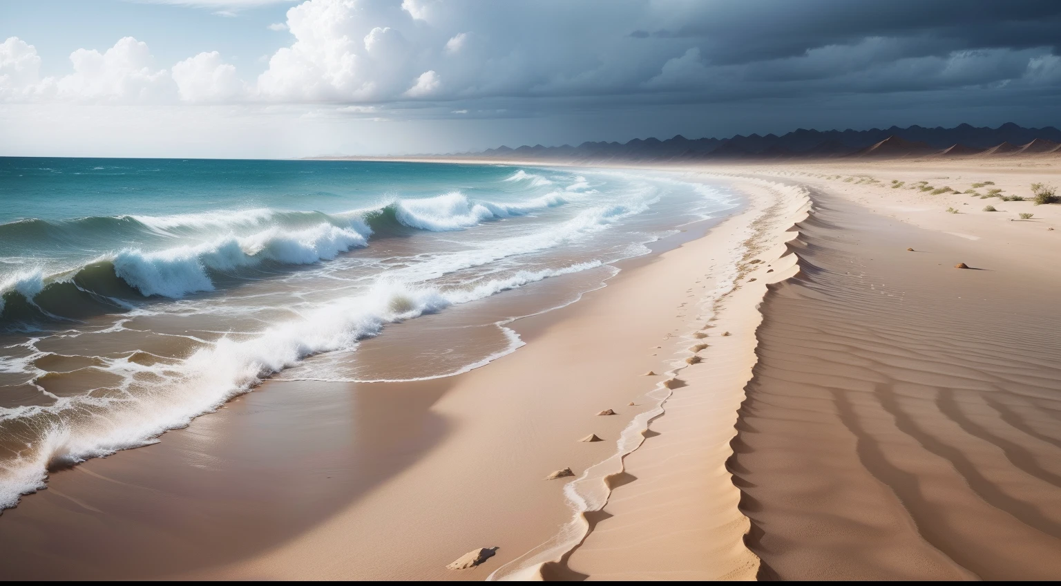 deserto wallpaper vazio areia saara, chuva tempestade, mar