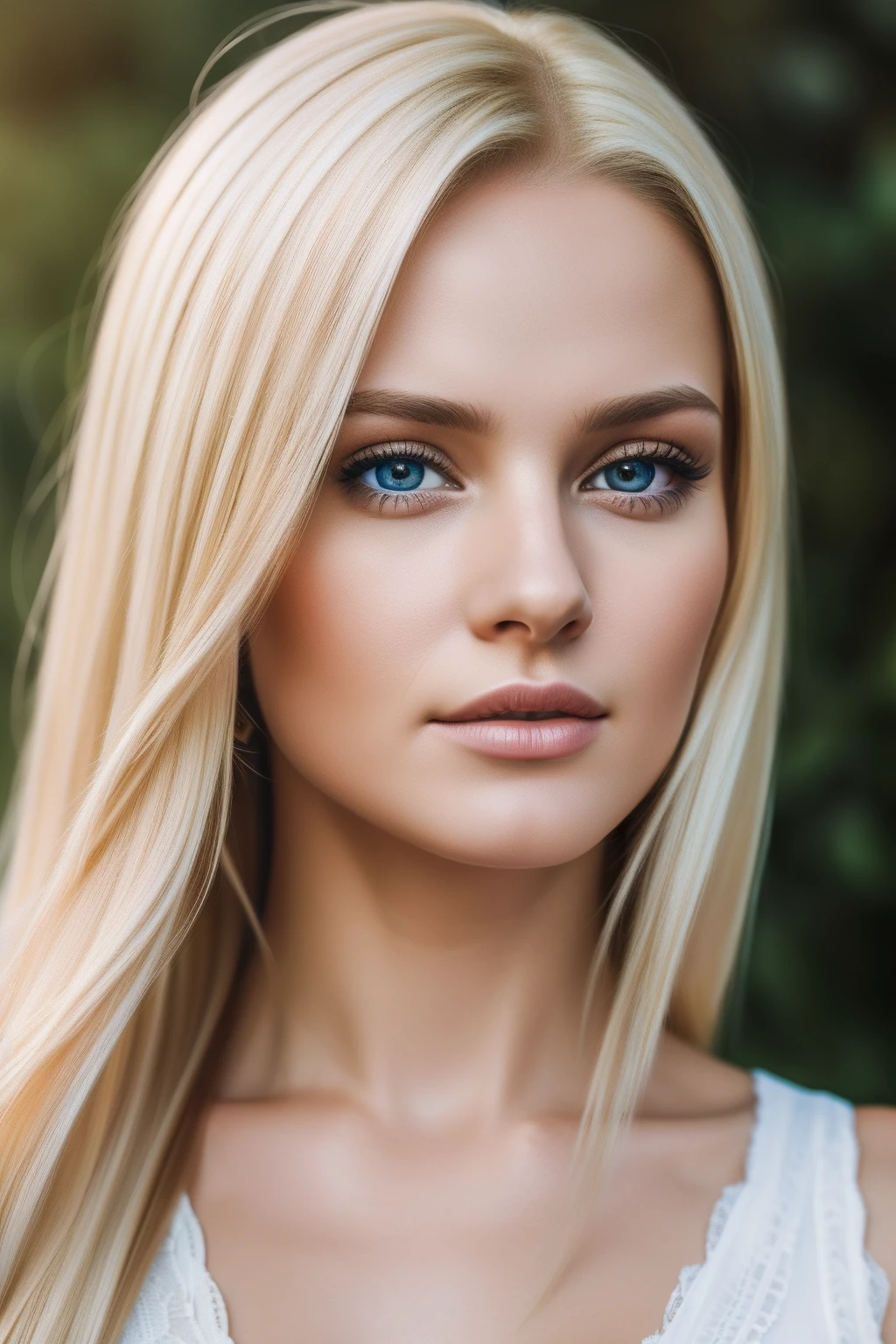 a realistic HD 8k photo of a blonde ukranian girl