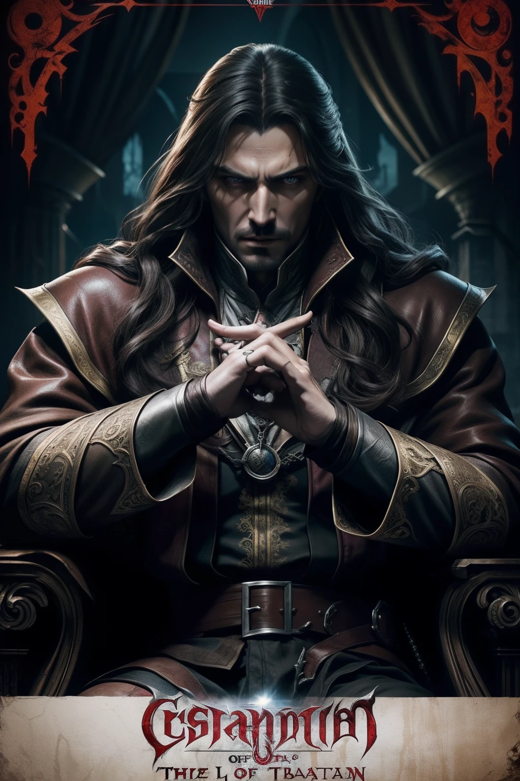 Castlevania Lord of the shadows hyper realistic super detailed Dynamic poster movie publicity master piece hyper realistic