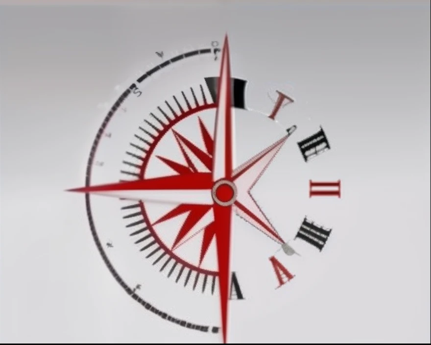 Compass fusion and black Greek watch without shadow