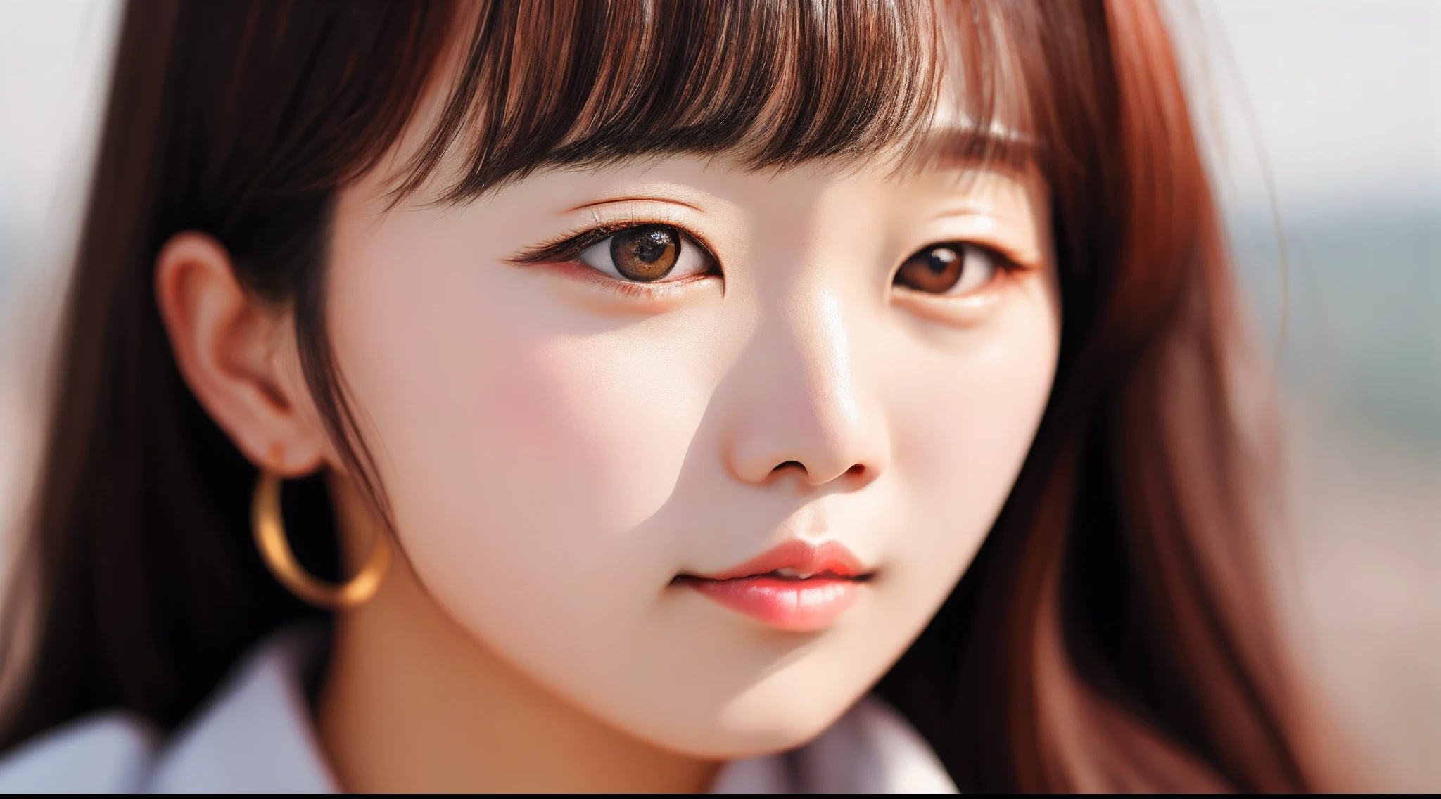 young lovely Korean faces, , wan adorable korean face, 8K Artgerm bokeh, portrait of female korean idol, Soft portrait shot 8 K, with round face, jaeyeon nam, ulzzangs, Korean girl, beautiful Korean women,White round face, beautiful round face
