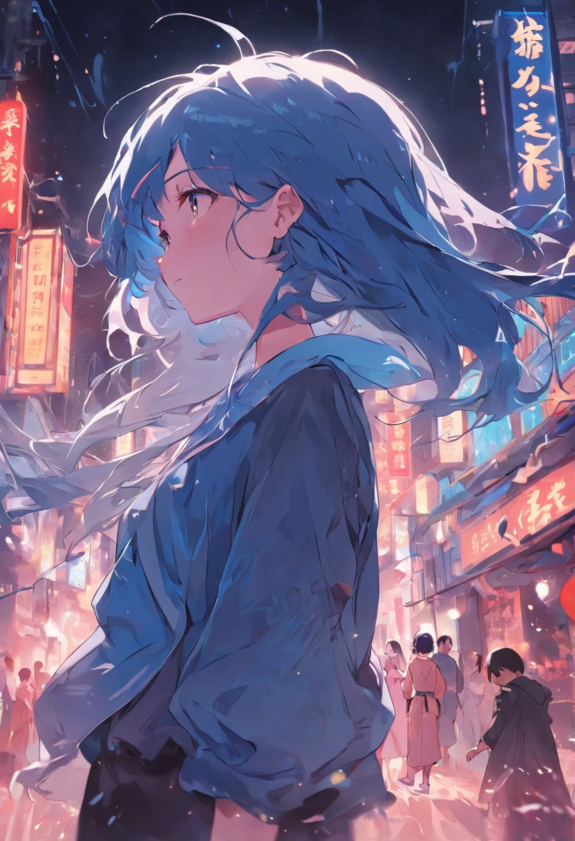 Shake and turn the ink,Weiyu Yun Blue