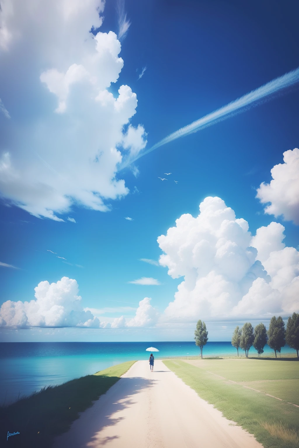 blue sky,