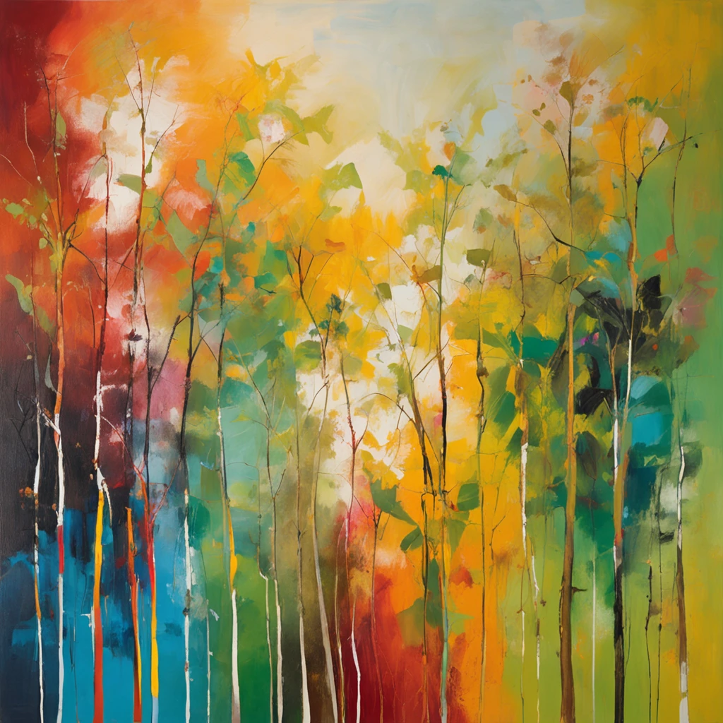 Detalhes intrincados da pintura das florestas brasileiras , por kilsonrj, nuvem, Cores vivas, alto contraste, montanha, arte da linha vetorial, Destaques Laranja, trend in , Tapete, alta qualidade, Borda a Borda,cores vivas radiante e com muita nitidez nas cores,pintura a oleo