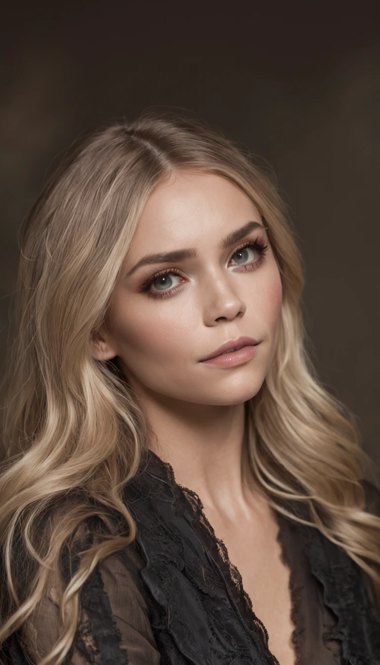 full body shot of olsen twins, underwear, realistic