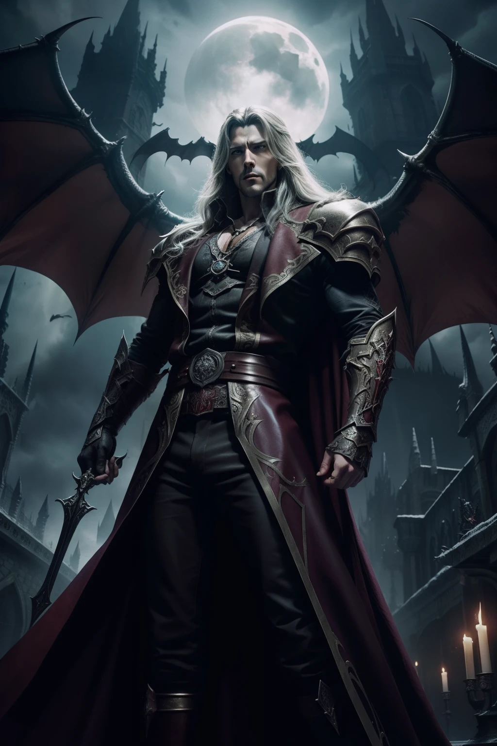 Castlevania Lord of demons surrounding great Legendary Lord of the shadows hyper realistic super detailed movie publicity master piece super detailed
