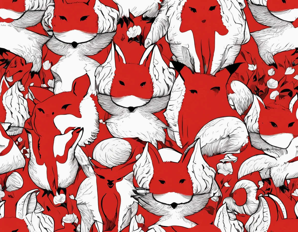 Close-up of red and white logo with red fox, avatar image, Hayao Miyazki, Hana Yata, Hannah Yata, Kaguya Ōtsutsuki, Logo", Ai Yazawa, Asao Urata, Kawaai, Avatar for the site, based on Kawabata Ryushi, yamato, Logo, Logo
