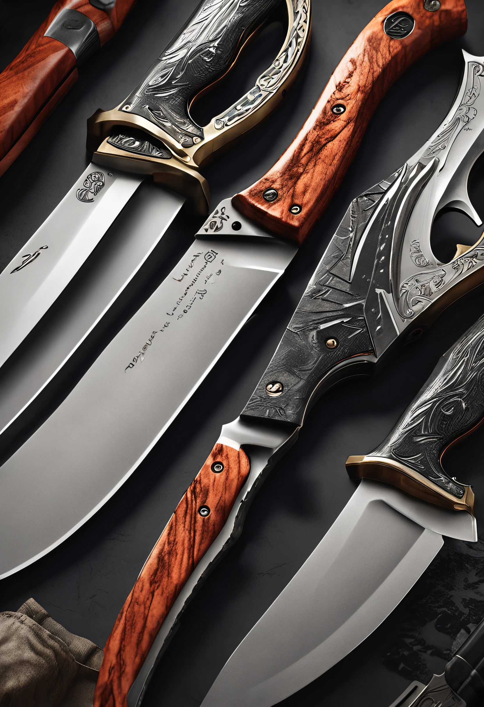 (ultra-detailed CG knives:1.1, best quality, dramatic lighting, dynamic composition)