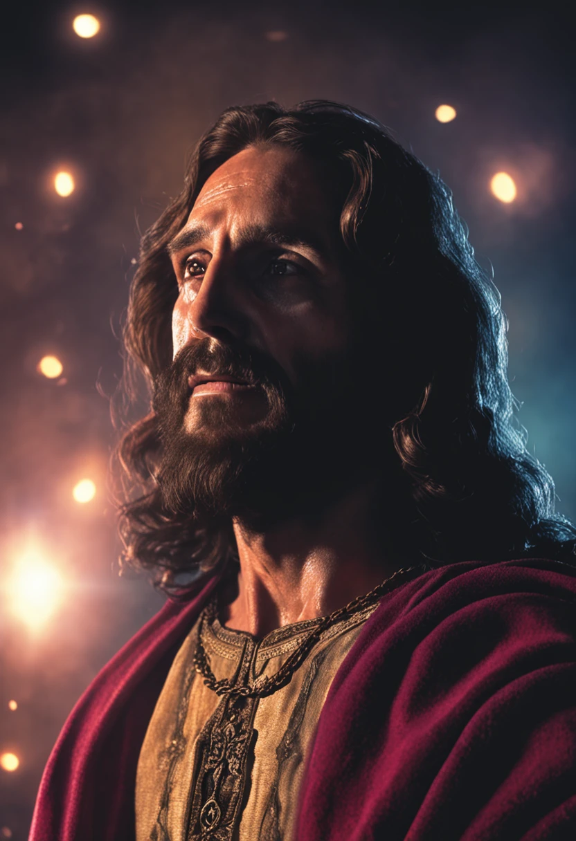 crie um imagem de jesus cristo abencoando com muita luz em alta definicao