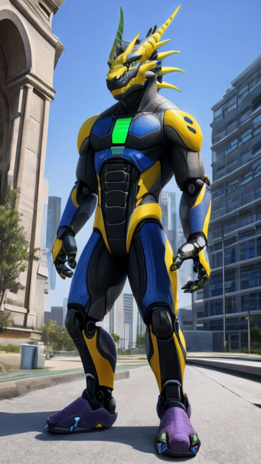 Bionic robot dragon，male，Android，Red Lingeri，slippers，whitestocking，Stand outside，HD graphics，Detailed and realistic，high detal，high qulity，photo-realistic，photorealistic eye，Detailed paws，Clear eyes，Masterpiece artwork，Five-fingered hands