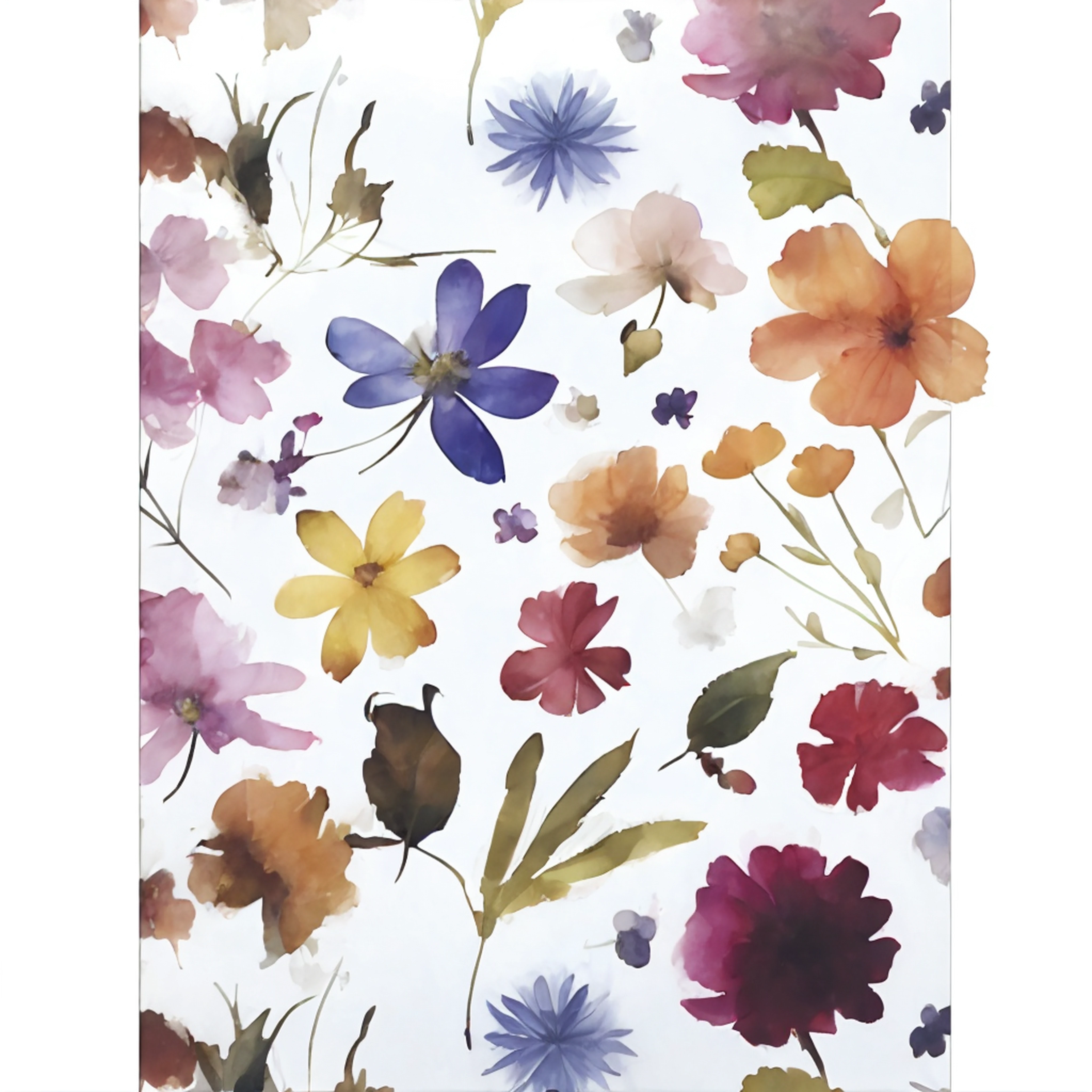 a closeup of a flower print on a white background, flores prensadas, flores irregulares, flores coloridas, Botanical Herbarium Paper, floral patterned skin, Florido, papel de parede floral, motivos florais, floral painted backdrop, flores do prado, flores manchadas, sonho floral, floral explosion, garden flowers pattern, Directed by: Rainer Maria Latzke, botanico, flores secas