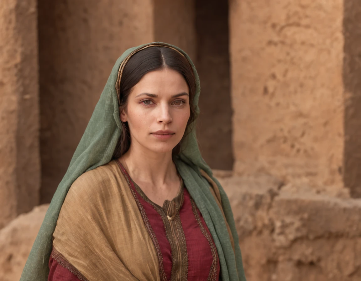 (melhor qualidade: 1.4), (Ultra Highres: 1.2), (fotorrealista: 1.4), (8k, Foto RAW: 1.2).The description of the Samaritan woman's physical appearance is not detailed in the biblical narrative, But her Samaritan background suggests that she likely had similar traits to other people in the region. No historical-cultural context, The story of the Samaritan woman is set during a period of ethnic and religious tensions between Samaritans and Jews. His encounter with Jesus at Jacob's well highlights the message of spiritual equality and the importance of faith over cultural differences.