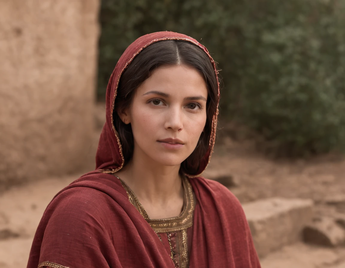 (melhor qualidade: 1.4), (Ultra Highres: 1.2), (fotorrealista: 1.4), (8k, Foto RAW: 1.2).The description of the Samaritan woman's physical appearance is not detailed in the biblical narrative, But her Samaritan background suggests that she likely had similar traits to other people in the region. No historical-cultural context, The story of the Samaritan woman is set during a period of ethnic and religious tensions between Samaritans and Jews. His encounter with Jesus at Jacob's well highlights the message of spiritual equality and the importance of faith over cultural differences.