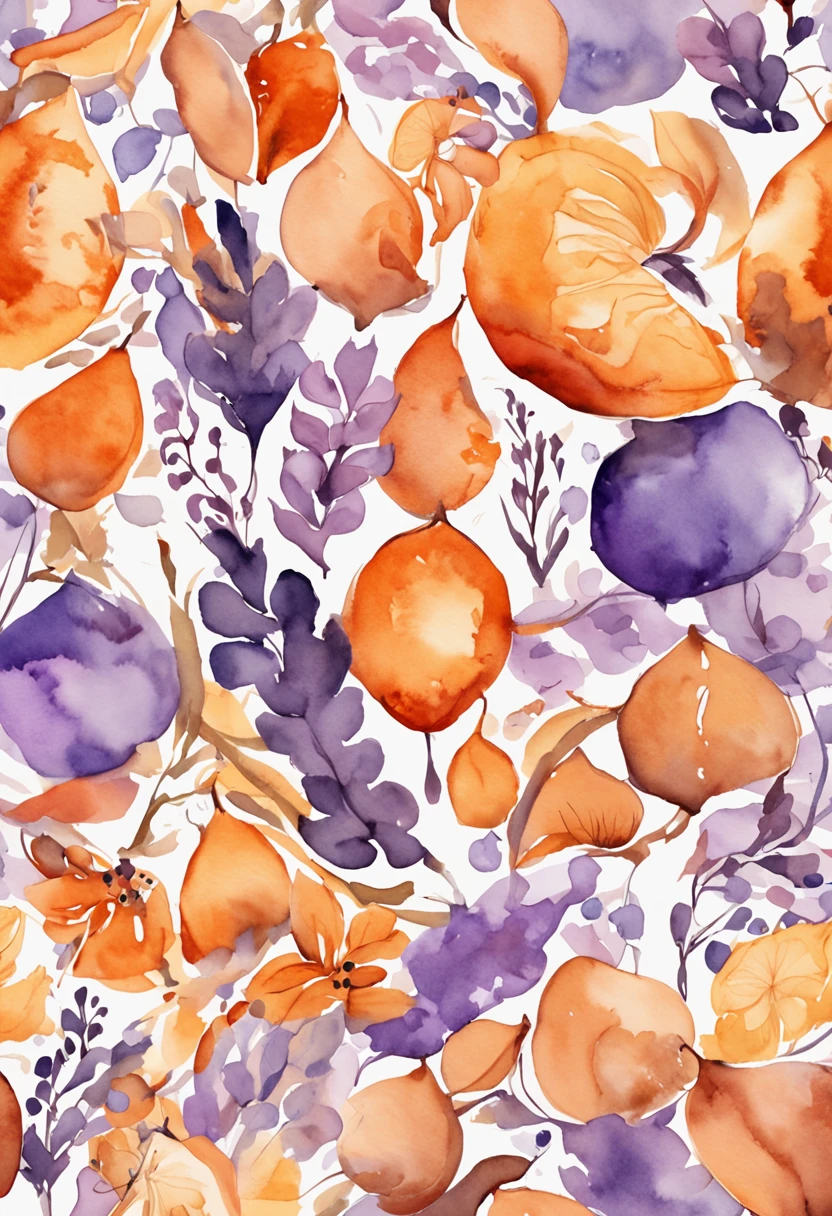 master part,melhor qualidade,papel de parede 8k,(Realistic:1.3), An abstract work of organic forms in laranja e violeta colors, ultra-detalhado,illustration,best ilumination,melhor sombra, An abstract work with neutral colors and organic shapes