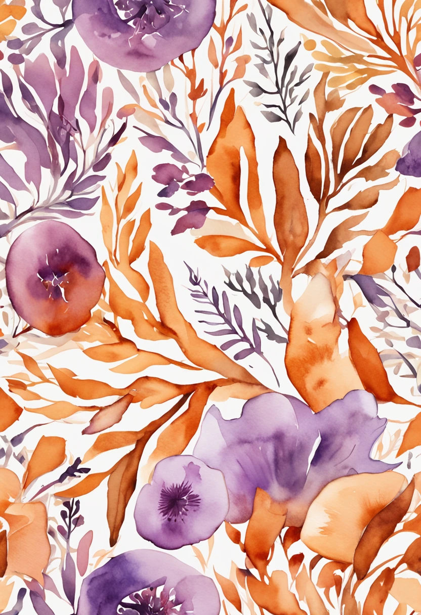 master part,melhor qualidade,papel de parede 8k,(Realistic:1.3), An abstract work of organic forms in laranja e violeta colors, ultra-detalhado,illustration,best ilumination,melhor sombra, An abstract work with neutral colors and organic shapes
