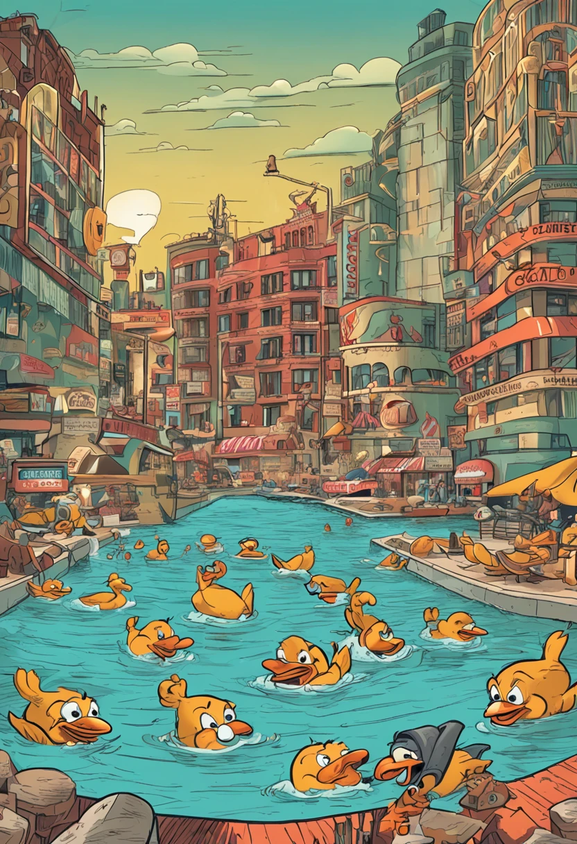 A 1950s pinup swimming in Scrooge McDucks money