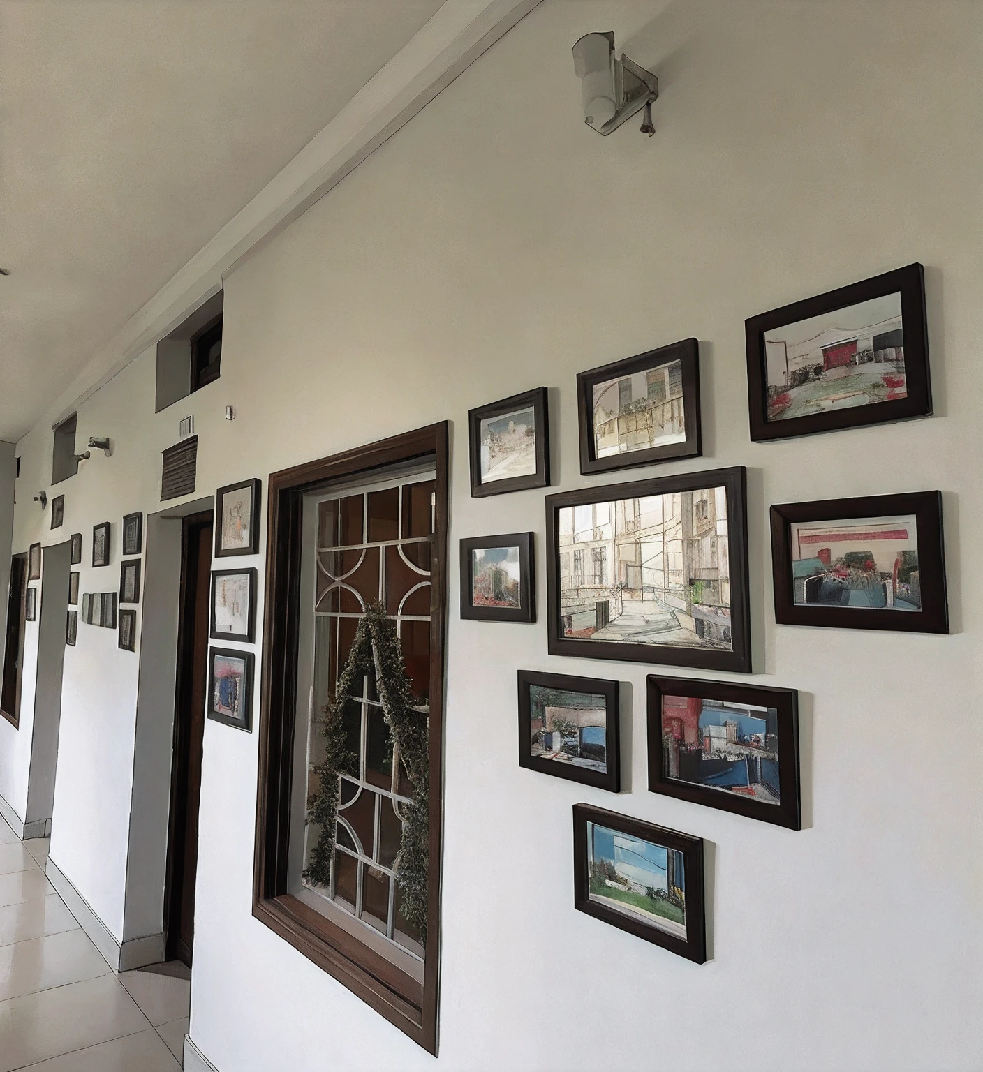 there are many pictures on the wall of a building, gallery, displayed on the walls, inside the building, taken with sony alpha 9, indoor picture, taken with canon 8 0 d, inside view, on the walls, wall full of small art painting, art wall, taken with a canon dslr camera, taken with sony a7r camera, posters on the walls, drawing style old school anime Al