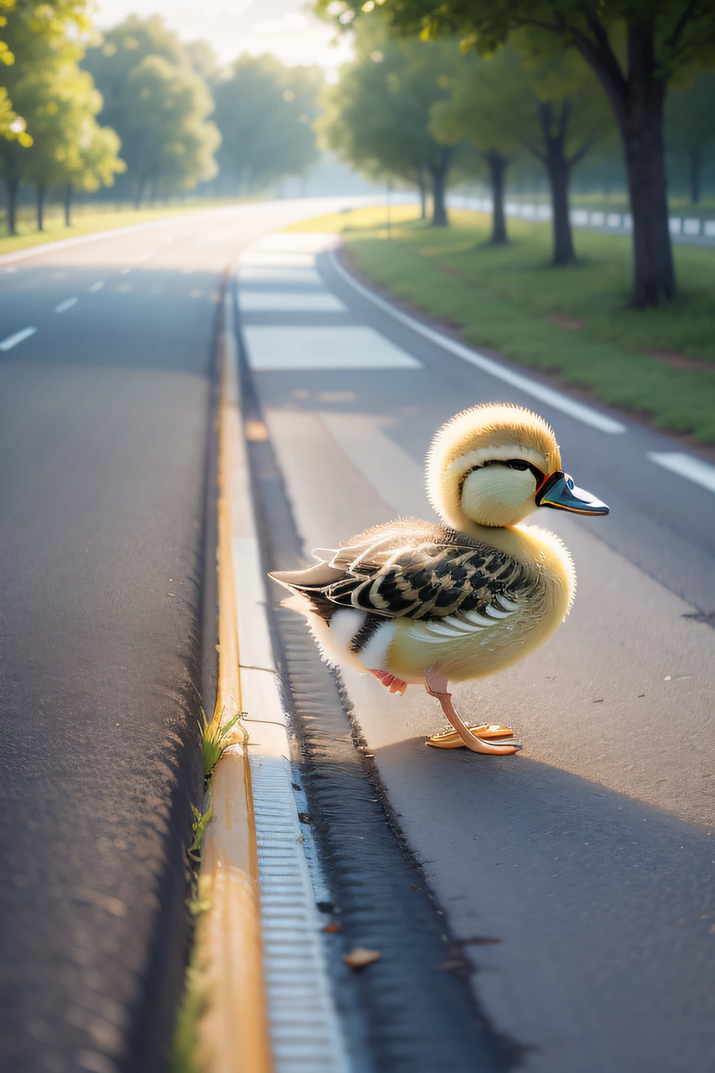 A duckling on the road of dreams