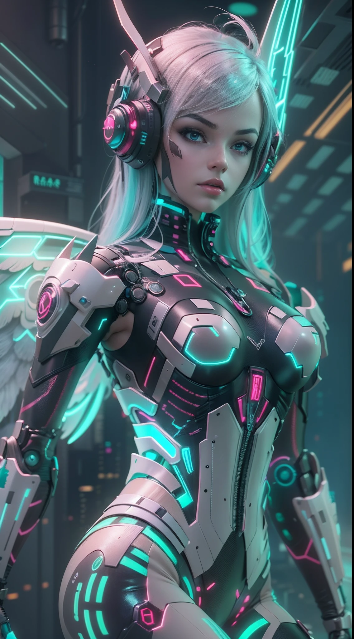 anime, cyber, girl, wings, cyber girl, cyber girl, cyber girl, cyber girl, cyber, cyberpunk art inspired by Marek Okon, cgsociety contest winner, fantasy art, beautiful cyborg angel girl, futuristic robot angel, digital cyberpunk anime art, 4k highly detailed digital art, cyberpunk cyborg wasp, 4k detailed digital art, tron angel