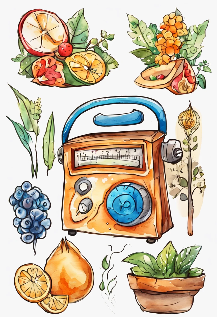 calculator, fantasy style,, hand-drawn carton styles, clean vector digital sticker,white background.